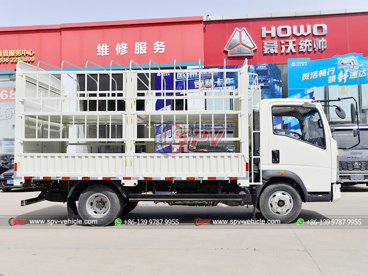Howo New Grid Transport Truck - Right Side